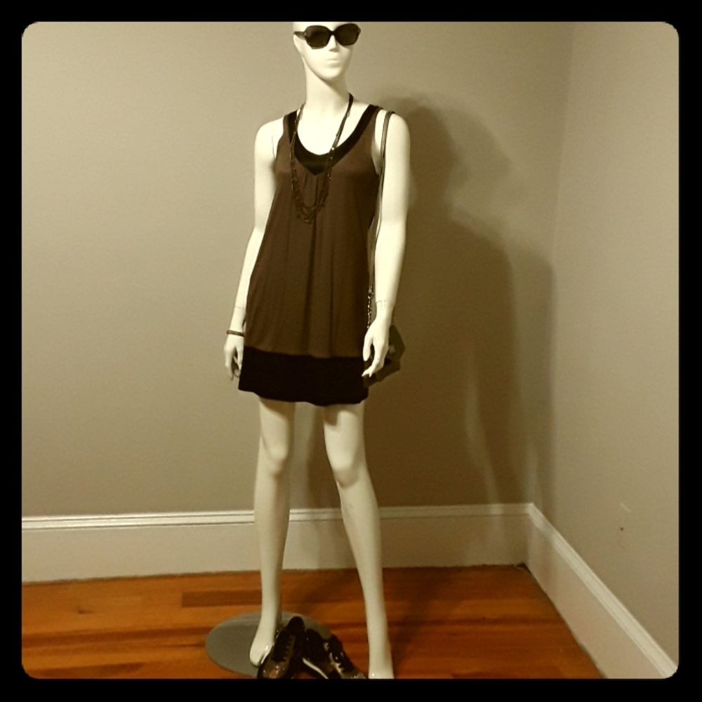 Express V-Neck Tank Dress with Pockets
